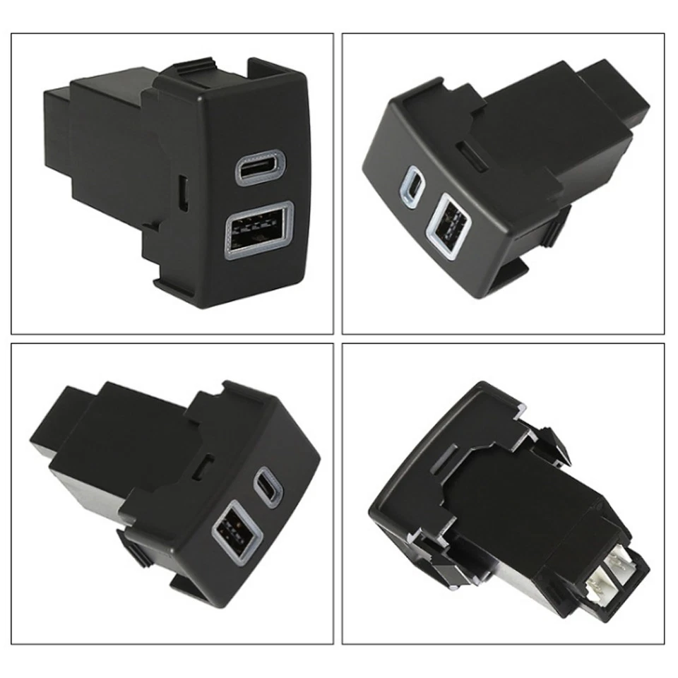 Cargador rápido botón interruptor/doble puerto para Mazda RX-8 Mazda 3/5/6/Ford Ranger PX Foto 3 de 4