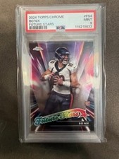 2024 Topps Chrome Bo Nix Future Stars Graded Football Card PSA Mint 9