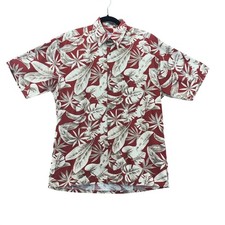 Vtg Pierre Cardin Hawaiian Tropical Leaf Button Down Shirt M Sicilian Summer