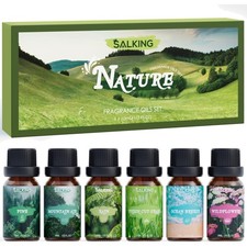 Ätherische Öle Set, Duftöl, Aromatherapie, Diffuser, Natur, 6x10ml