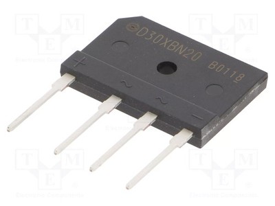 Urmax: 200V Brückengleichrichter: einphasig Ifsm: 350A If: 30A