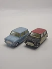 Vintage Diecast Corgi Toys 1960s Mini Cooper Wickerwork Nº249 & Mini Minor Nº226