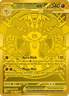 Pokemon Mega Entwicklung Mega-Lucario ex 188/132 Near Mint deutsch