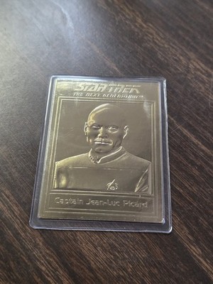 Star Trek 22kt Gold Card   Captain Jean-Luc Picard   Sealed   Danbury Mint