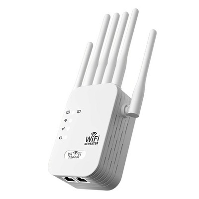 5G 2,4G 1200M Wifi Range Extender Internet Router Wlan Repeater-Verstärker Weiß