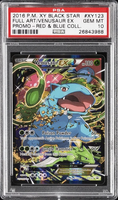 2016 POKEMON XY BLACK STAR PROMO #XY123 FULL ART/VENUSAUR EX PSA 10