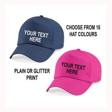 Custom Printed Personalised Baseball Cap Hat - Girls, Boys, Kids, Childrens