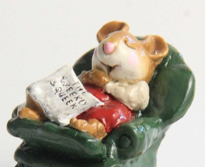 Wee Forest Folk ~ FORTY WINKS ~ Sleeping Dad Father s Day GREEN~Made for 1 Year!