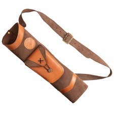 Bear Archery Traditional Leather Arrow Quiver Brown Adjustable Harness AT100BQ