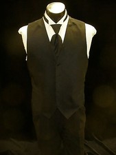 Formal Vest Full Back - Black Vest VF840