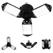 Adjustable Folding LED Garage Ceiling Light with 3 Panel for Workshop Garage