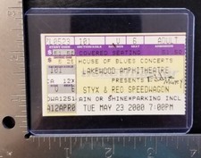 STYX / REO SPEEDWAGON - VINTAGE MAY 23, 2000 USED CONCERT TICKET STUB