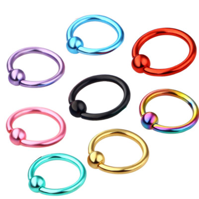 4er Klemmring Septum Piercing Captive Ring Lippe Ohr Augenbrauen Nase Brustwarze