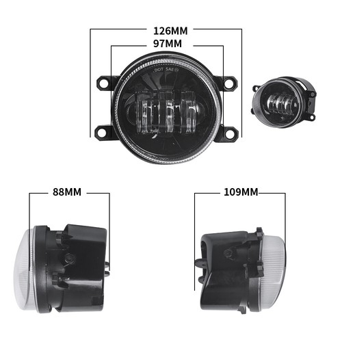 Pair LED Fog Lights Front Driving Lamps H11 For Toyota Camry Yaris 4Runner Prius - Picture 8 of 11