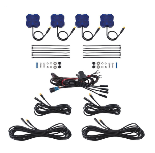 Diode Dynamics Stage Series Blue Single-Color LED Rock Light (4-Pack)
