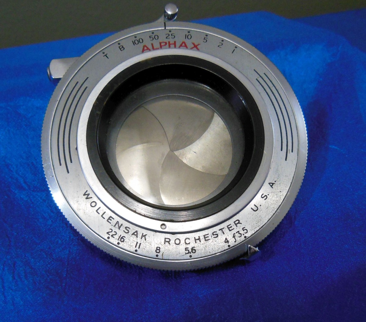 Alphax Wollensak Rochester Lens f:3.5 Shutter Excellent Alphax Wollensak Rochester Lens f:3.5 Shutter Excellent