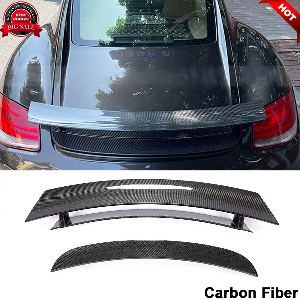 For Porsche 987 Cayman Coupe 05-12 Real Carbon Fiber Rear Trunk Spoiler Wing Lip