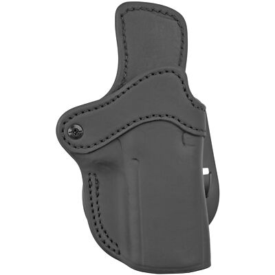 1791 Optics Ready Leather Belt Holster Size 2.4 Stealth Black - OR-PDH-2.4-SBL-R