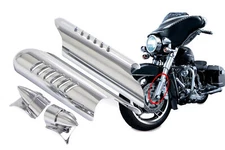 Chrome Lower Fork Leg Covers For Harley Touring Street Tri Glide Road King FLHRC