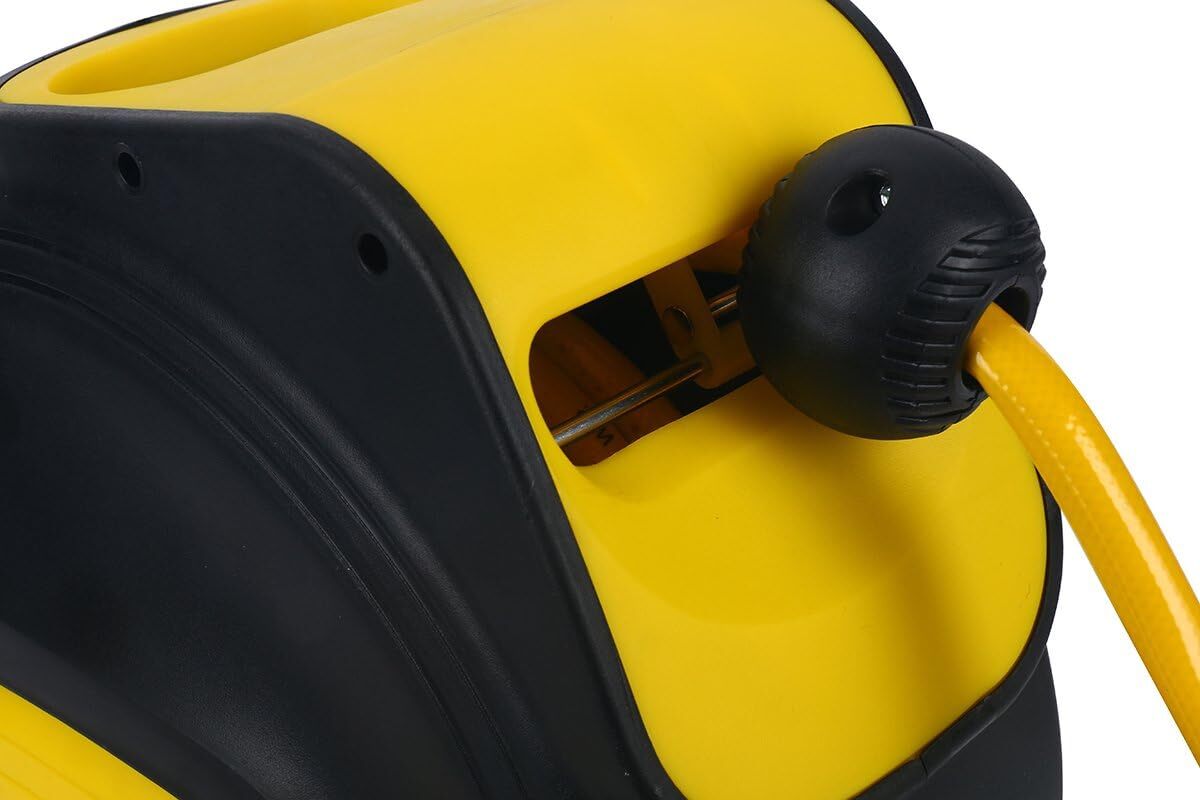 Auto Rewind Air Hose Reel Retractable Wall Mount 33 ft x 5/16 in Portable
