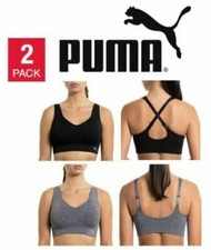 Puma Performance Ladies' Seamless Sports Bra 2 Pack  Size  Color Variety 3