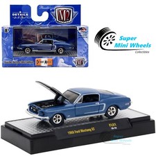 M2 Machines 1:64 1968 Ford Mustang GT Blue FL01 18-14 Fun Lines Exclusives
