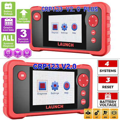 2026 LAUNCH CRP123 V2.0 Plus Car OBD2 Scanner Diagnostic Tool All System CRP123X