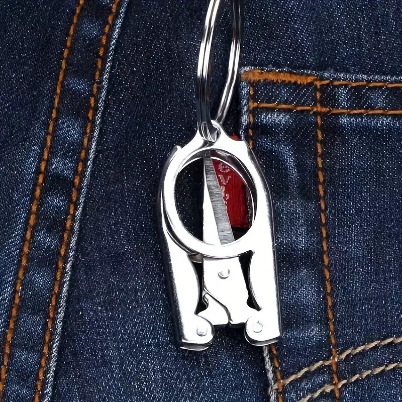 Mini FOLDING SCISSORS Stainless-Steel Portable Fits In Pocket Or Purse For Crafting Office School Camping Travel - Foto 6