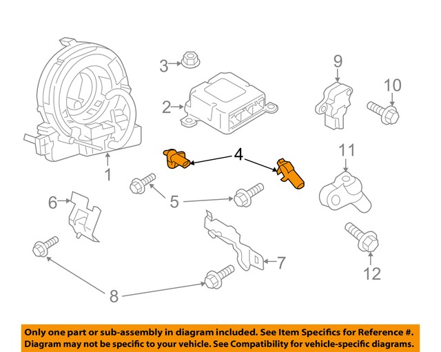 MAZDA OEM 1617 MX5 Miata Airbag Air Bag SRSFront Impact Sensor