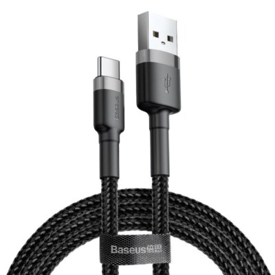 6953156278202 USB-C-Kabel Baseus Cafule 3A 1m (Grau und Schwarz) Baseus
