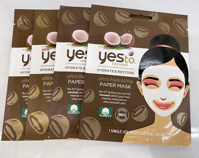 YES To Coconut: Hydrate & Restore Ultra Hydrating Paper Mask (**Pack Of ...