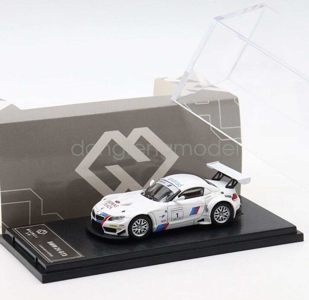 Maxwell 1:64 Scale White Z4 GT3 Racing #1 Sports Car Model Diecast