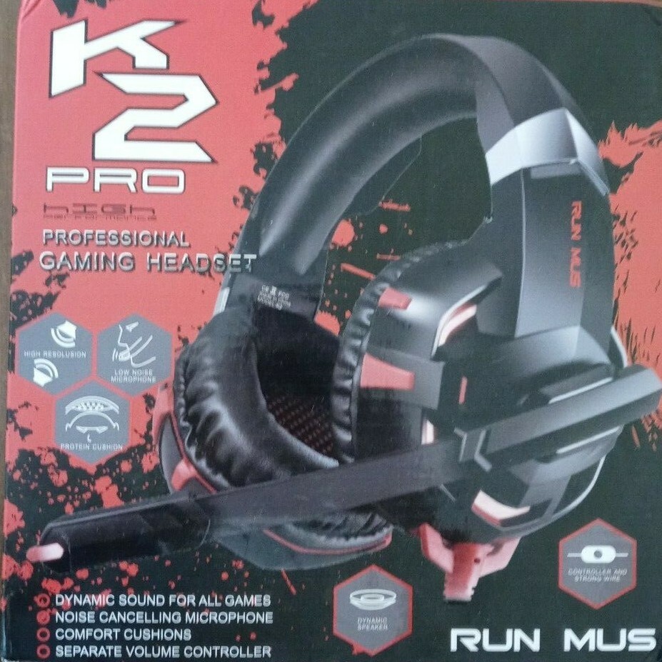 K2 Pro High Performance Professional Gaming Headset.(RUN MUS)Noise