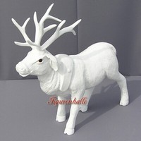 Weihnachtsmann Rentier Hirsch Statue Deko Aufstellfigur Weihnachts AußEn Figur