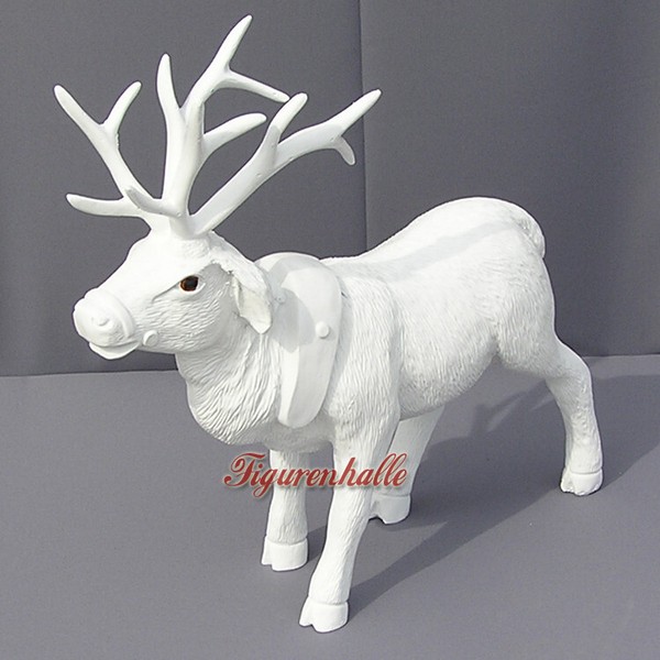 Weihnachtsmann Rentier Hirsch Statue Deko Aufstellfigur Weihnachts AußEn Figur-image
