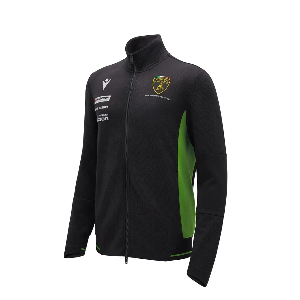 Sudadera negra Lamborghini Squadra Corse Super Trofeo cremallera completa para hombre Foto 2 de 4