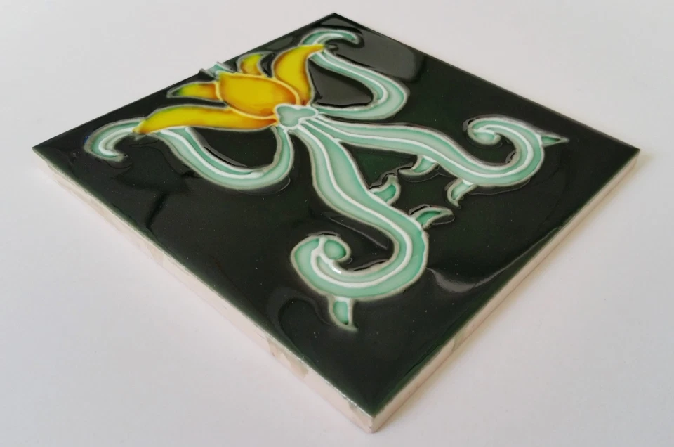 Lareira Vitoriano Azulejos Ladrilhos azulejos de recurso - Imagem 2 de 4