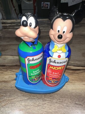 Vtg Disney Johnson's Mickey Mouse 2 In 1 Shampoo & Cond Goofy Body
