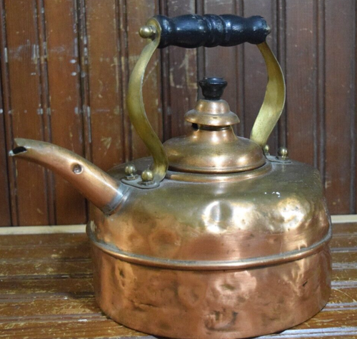 1956 VINTAGE SOLID COPPER TEAPOT BOILING WATER TEA POT KETTLE SIMPLEX ENGLAND