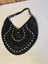 Vintage Beaded Rhinestone Embellished Satin H...