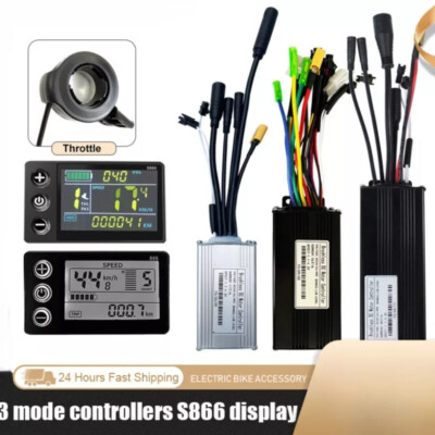 E-bike Controller with Learning Function LCD Display 350W-1000W Motor 3-Mode 30A