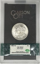 1883-CC GSA Morgan Silver Dollar Coin CAC MS 64