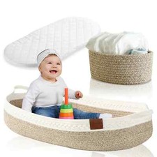 Baby Changing Basket Ldvine Diaper Caddy Foam Pad Newborn Storage Woven FASHIP
