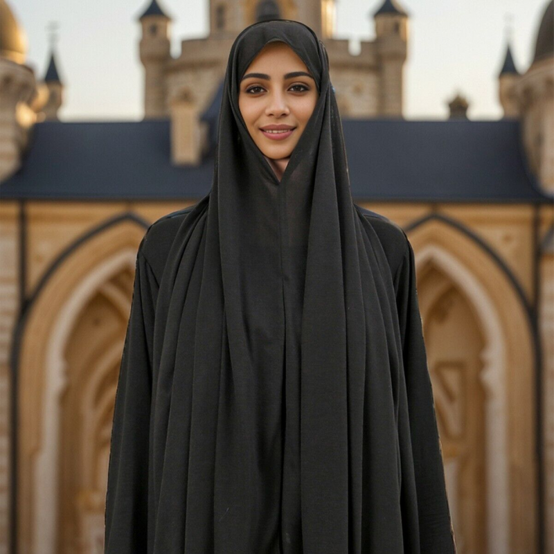 Arab Amira Hijab Muslim Women Prayer Khimar Islamic Turban Scarf