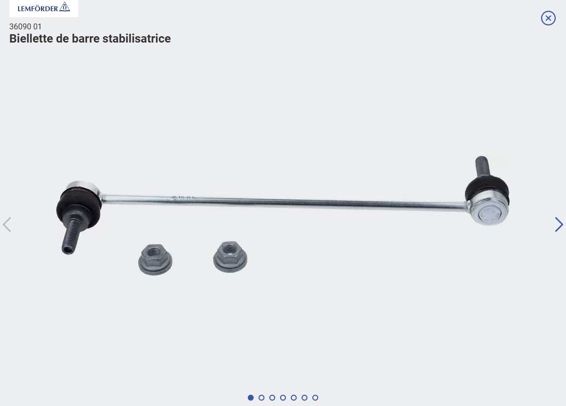 Biellette de barre stabilisatrice LEMFÖRDER 36090 01 pour supprimer les bruits de suspension