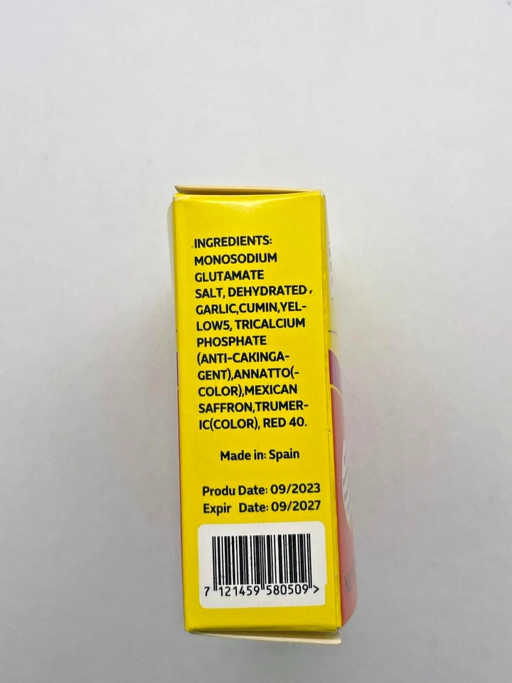 Goya Sazon Con Culantro y Achiote – Pacotes de tempero espanhol 75 g/2,64 oz - Imagem 3 de 4