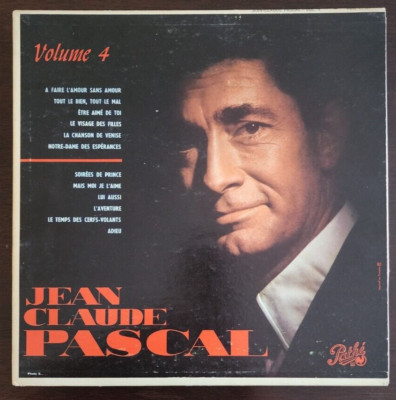 JEAN CLAUDE PASCAL - VOLUME 4, 1964 PATHE RECORDS PAM 67.161