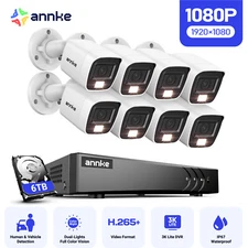 ANNKE 5MP Lite 8CH DVR 1080P Color Night Security Camera System Human Detection