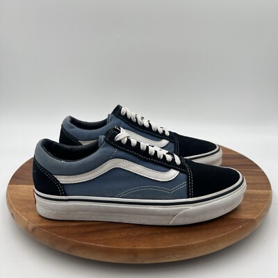 Size 6.5 Vans Old Skool Men s Black/blue Sneaker Shoes Canvas/suede
