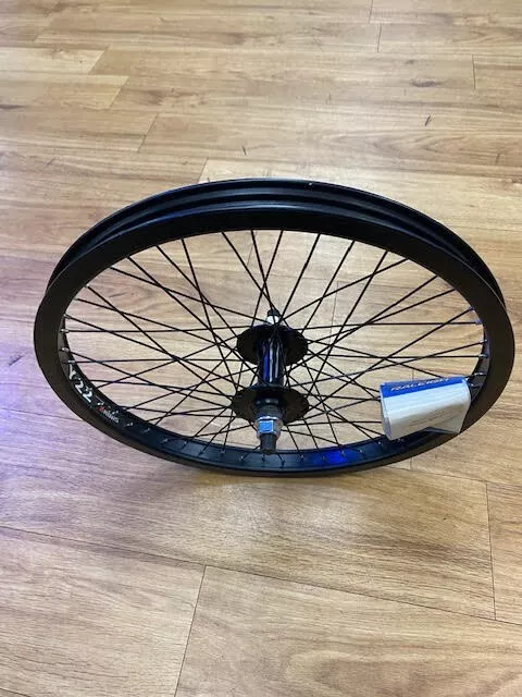 Mid School Alexrim BMX 48 spoke Large Flange hub 14mm axle front wheel black